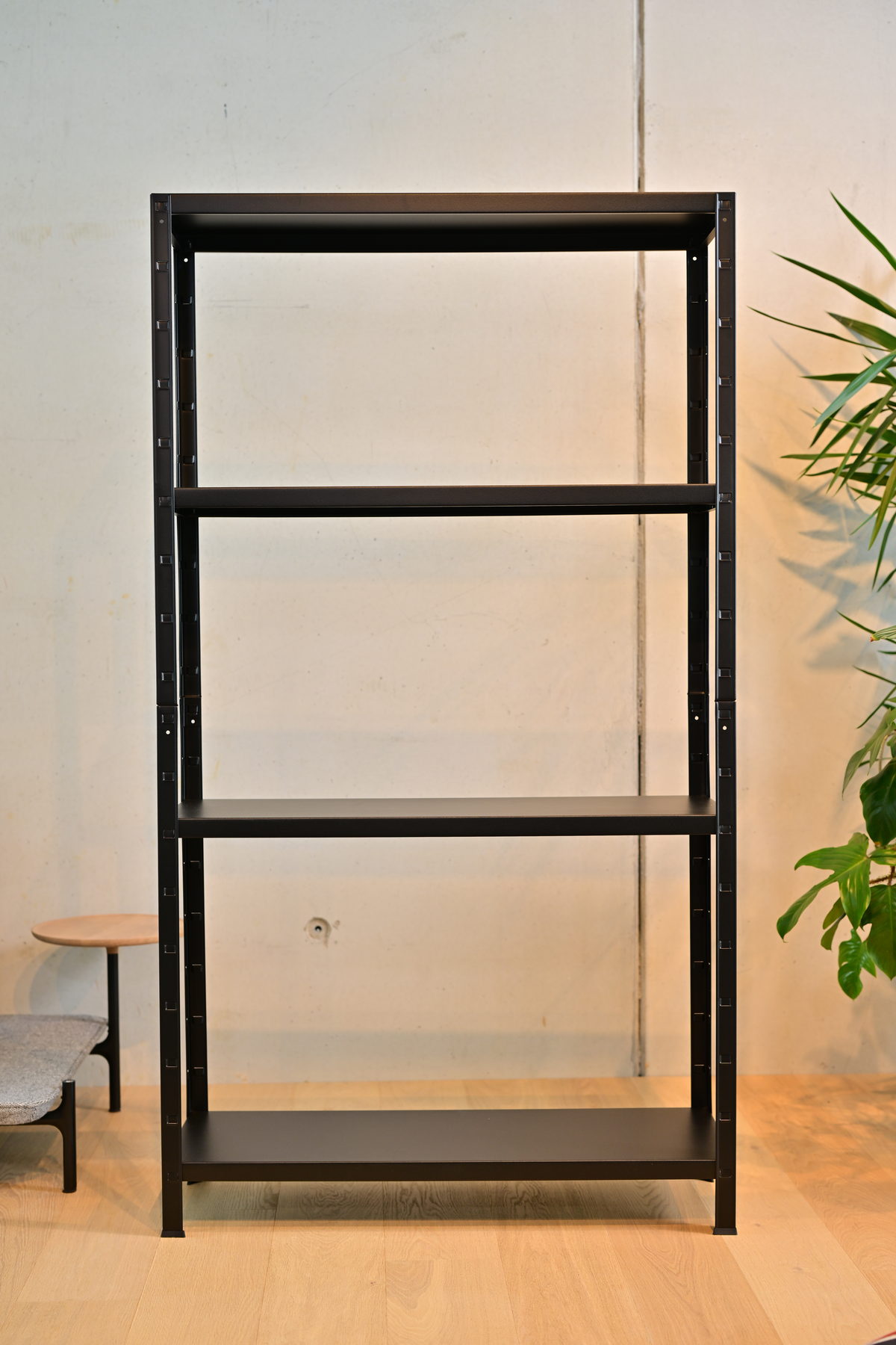 SCHULTE Regalwelt Steckregal mit 4 Fachböden, 180x60x40 cm (HxBxT), Traglast pro Ebene 65 Kg, schwarz