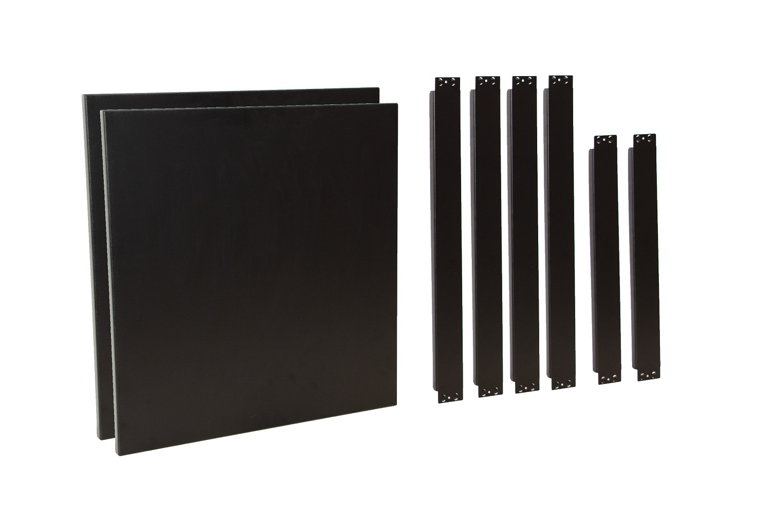 2 Profi-Stecksystem Fachböden, 60x50 cm (BxT), schwarz