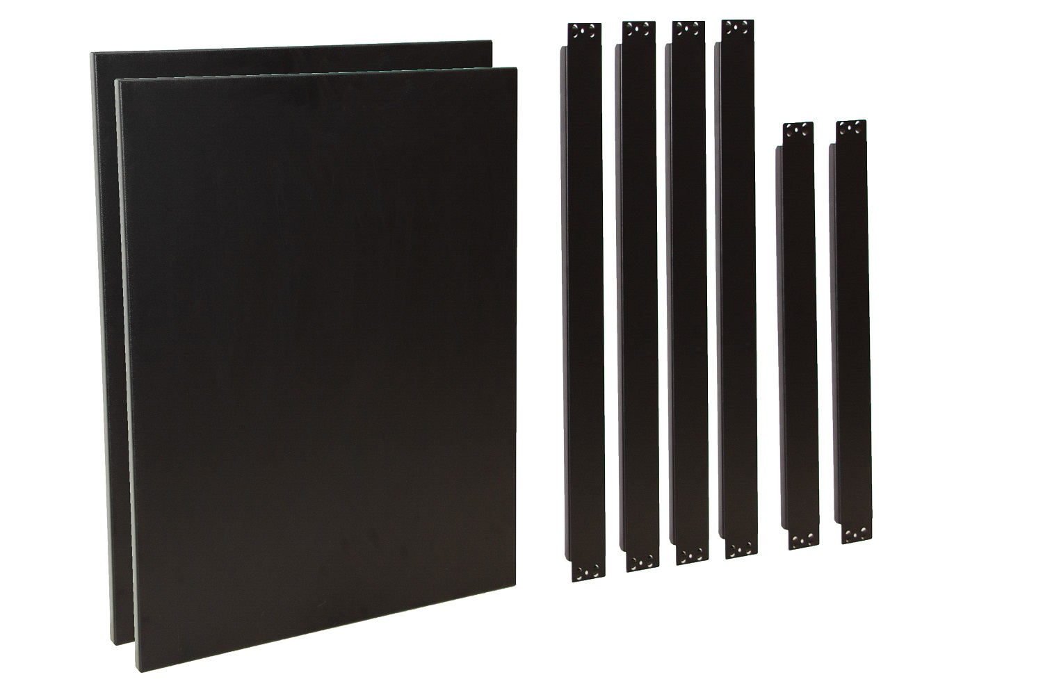 2 Profi-Stecksystem Fachböden, 80x50 cm (BxT), schwarz