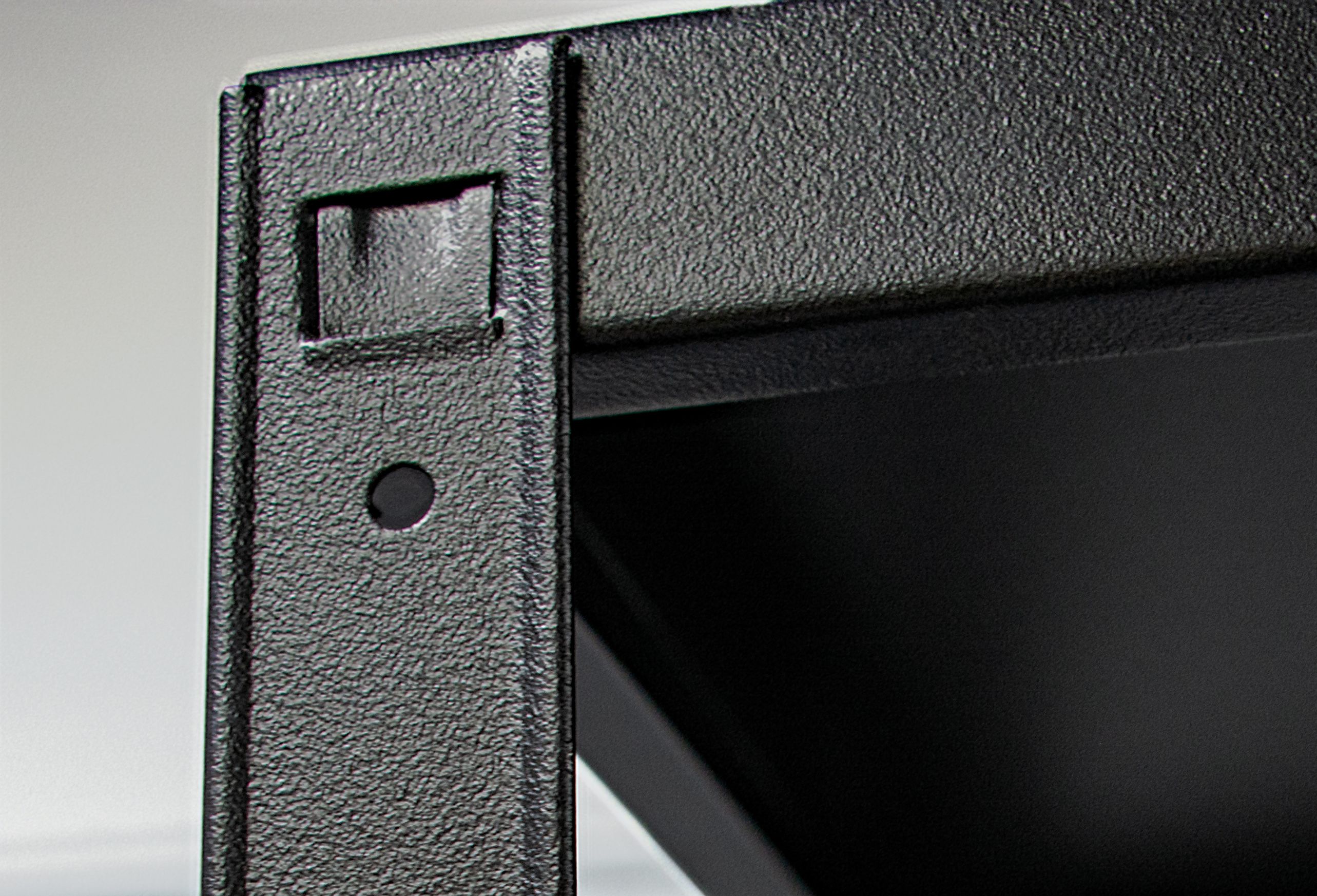 Steckregal mit 4 Fachböden, 200x100x50 cm (HxBxT), Traglast pro Ebene ca. 60 Kg, schwarz
