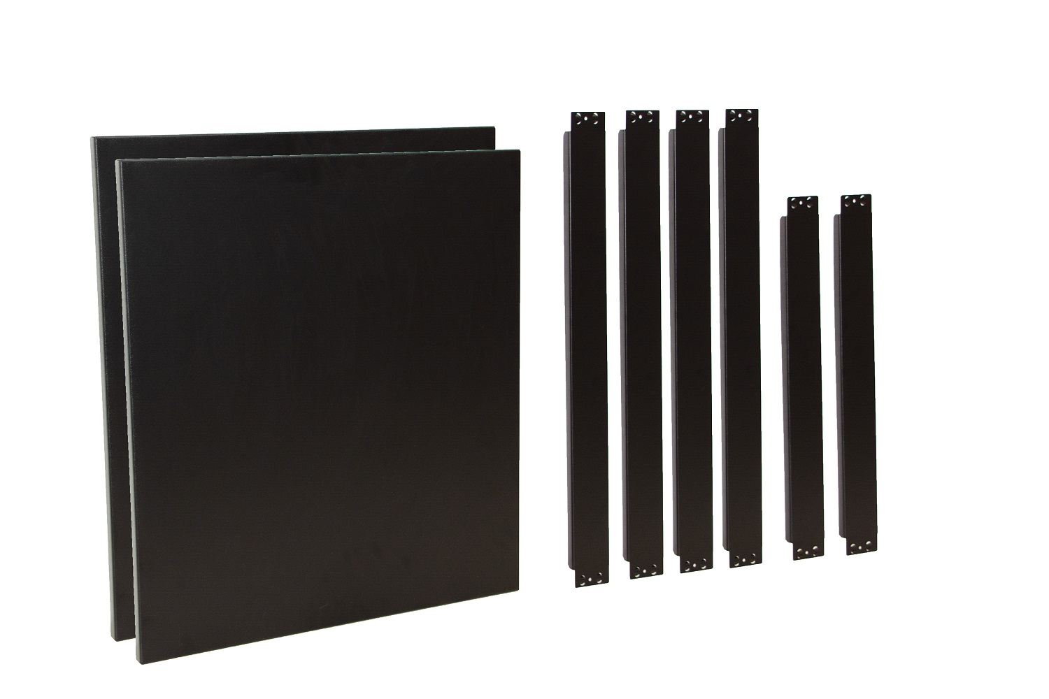 2 Profi-Stecksystem Fachböden, 40x50 cm (BxT), schwarz